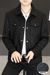 春季夹克男高品质翻领外套型男商务休闲百搭青年外套男S2603-P88图片