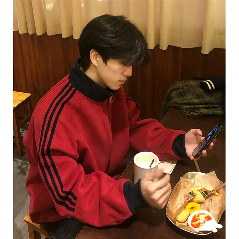 抖音得物高品质美式高街重磅结构设计拼接织带立领卫衣外套CM42，男装卫衣，电商A486