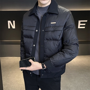 冬季棉衣男2025新款翻领拼接潮牌棉服男款C317-M8562-P145图片