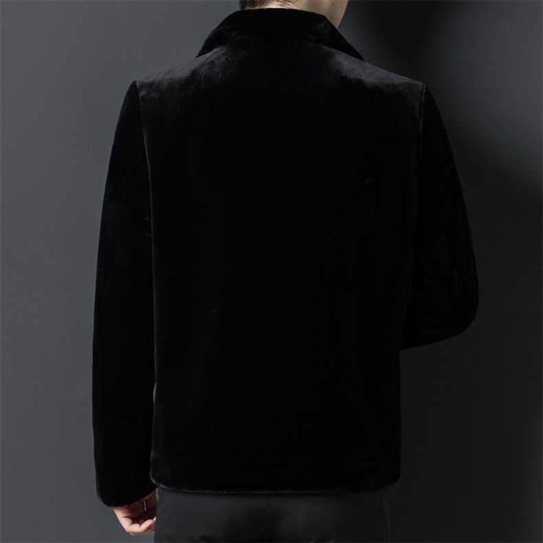SG22101男士2023冬季新款休闲翻领外套金貂绒夹克修身保暖P200，男装夹克，电商B360