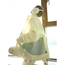 DK0829-P40气质ins羊羔绒外套文艺流行慵懒潮流日系简约新款原宿，女装短外套，电商C233