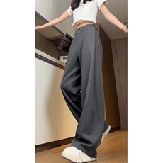 垂感阔腿西装裤cleanfit高级感直筒休闲长裤504-K868-P40控68，男装西服套装，星座504