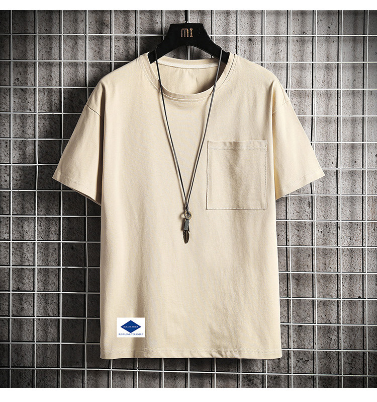DX24061-P25大口袋百搭短袖t恤男大码半袖体恤上衣服,男装T恤,电商A040A