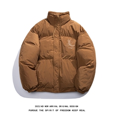 白鸭绒白底冬季新品印花抽绳设计立领羽绒服YR212P195控258，男装羽绒服，电商A247-1