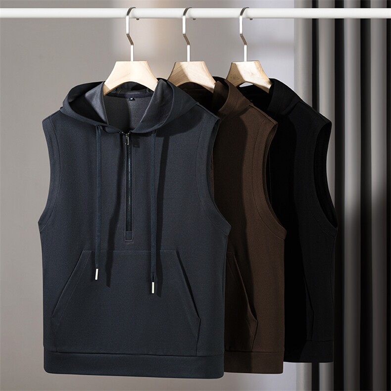 男士休闲连帽马甲四季款，男装背心/马甲，钱塘207-1
