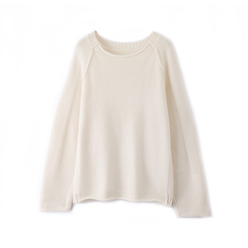 2025年秋季新款百搭女士五针三股加厚保暖圆领长袖套头衫，女装羊绒衫，仙姿羊绒