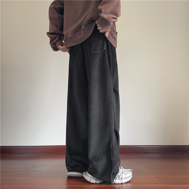 2025秋冬新款保暖灯芯绒宽松直筒休闲伞兵裤B315-K872-p55控78,男装休闲裤,电商B315