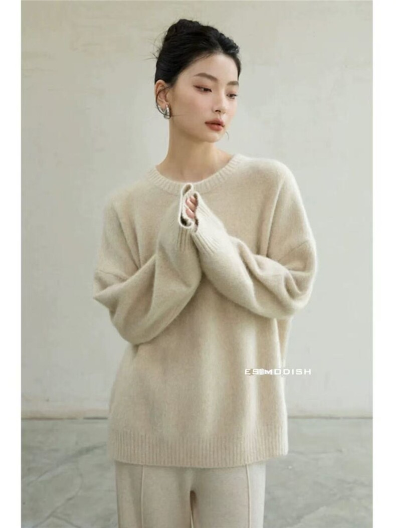 2025年秋季针织通勤单件长袖时尚百搭，女装针织衫/毛衣，半城羊绒