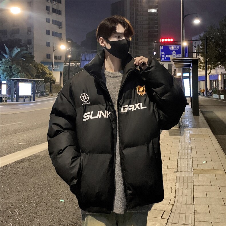 情侣装冬装大领子pu软皮棉服棉衣休闲加厚外套男女G1109P128,男装棉衣,电商A339