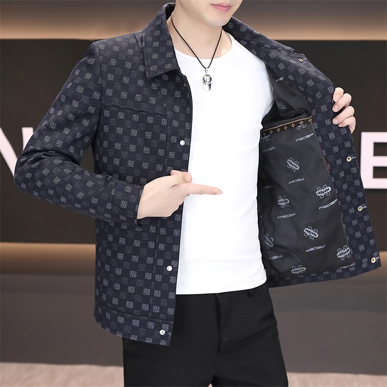秋季高品质男式翻领夹克外套型男休闲百搭青年外套男N7908-P100,男装夹克,星座310B-3