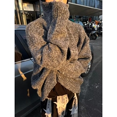 现货慵懒风毛衣秋冬加厚针织衫保暖复古开衫男女外套LQ877-P53，男装针织衫/毛衣，星座1008