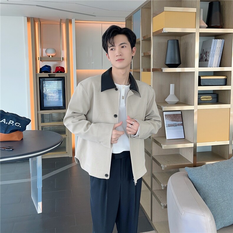 网图现货美式复古夹克设计感高级长袖上衣男秋季夹克外套R688-P68,男装夹克,星座1005-4