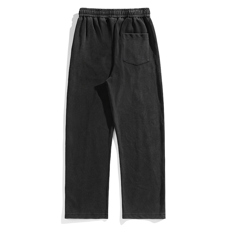 白底秋冬重工绣花华棉拖地裤宽松休闲长裤男K23313-P55,男装休闲裤,星座717