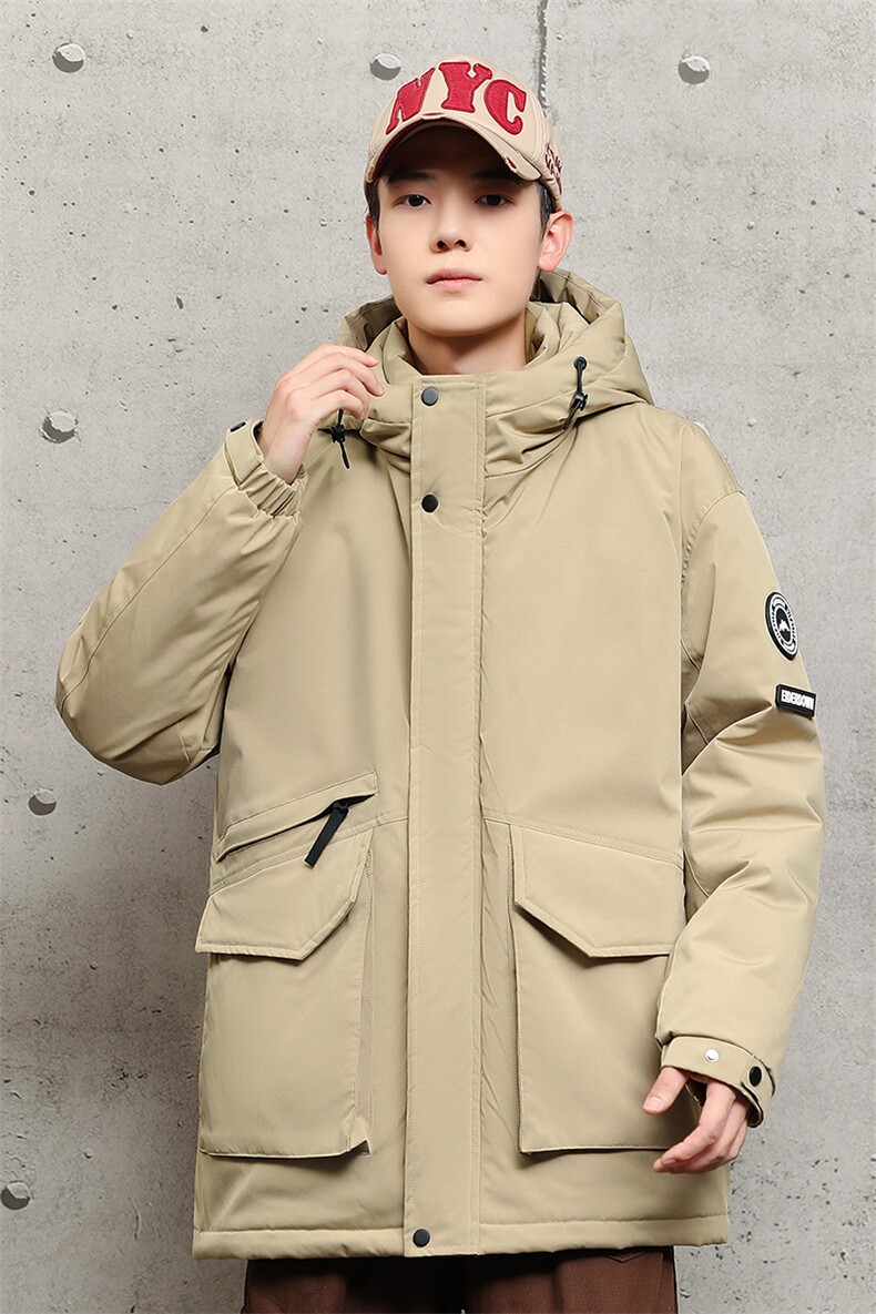 Y5277-P278L-7XL大码工装新标90白鸭绒连帽羽绒服外套控358,男装羽绒服,星座109