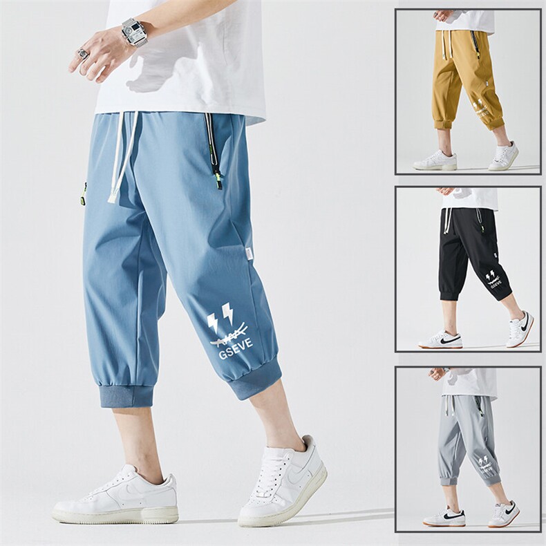 2025夏季新款男士七分裤时尚休闲马裤潮流男裤子KZ1072-P28,男装休闲裤,星座217-4