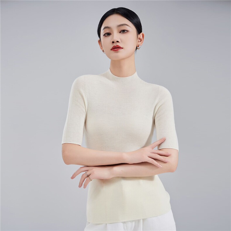2025年秋季新款必达半高领羊毛衫，女装羊毛衫，蒙亿羊绒