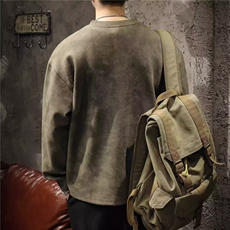 潮流日系时尚流行简约新款男秋冬麂皮绒帅美式复古卫衣WY102P38，男装卫衣，星座1013-5