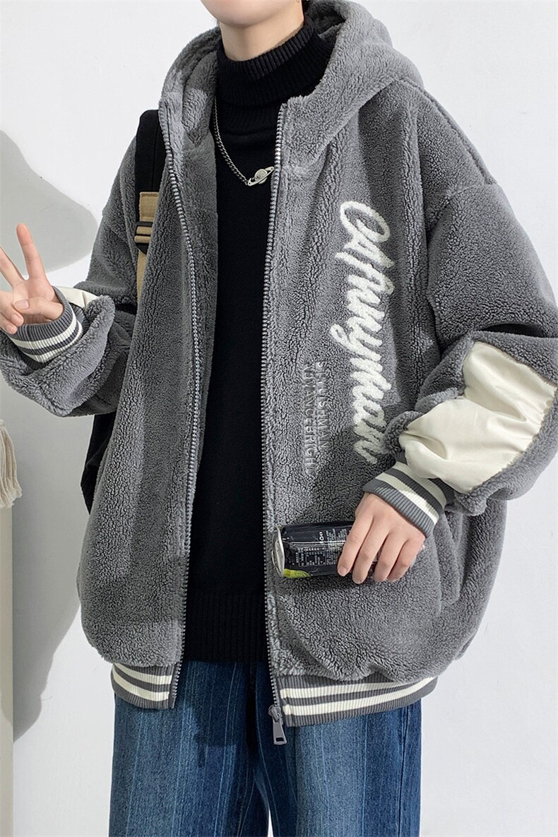 2024冬上新加绒加厚刺绣棉衣羊羔绒连帽外套男女989-P110控价158,男装棉衣,电商A441-1
