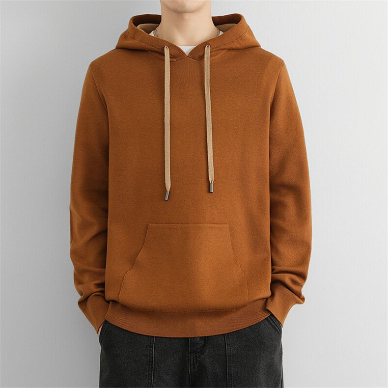 韩版针织连帽套头加厚毛衣外套男宽松休闲百搭慵懒上衣，男装针织衫/毛衣，星座914