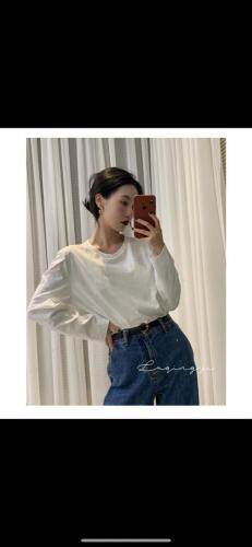 春季新款，肩棉长袖T恤，女装T恤，郭郭家