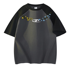 深灰拼黑袖