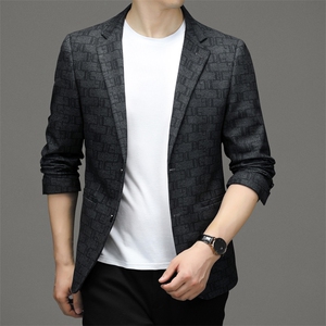 M3373-1钱塘2020-2秋季中年男士修身西服时尚休闲百搭外套P142图片