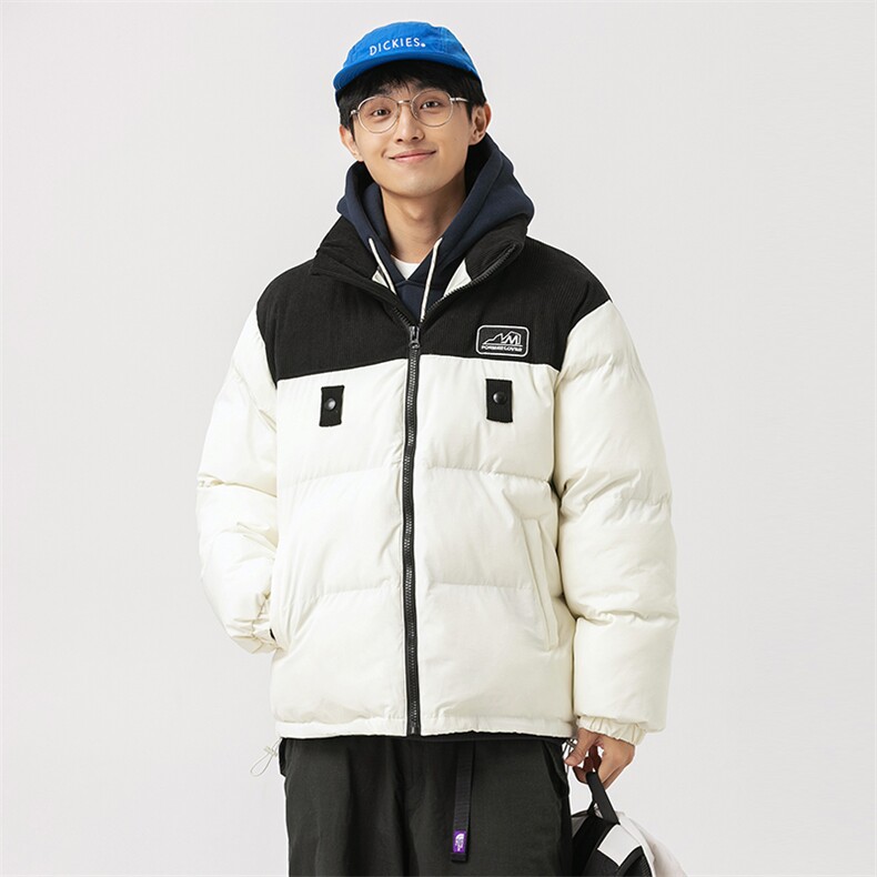 2026冬季新款男日系潮牌拼色宽松休闲棉服加厚外套MY378-F146,男装棉衣,电商A101（原外27）