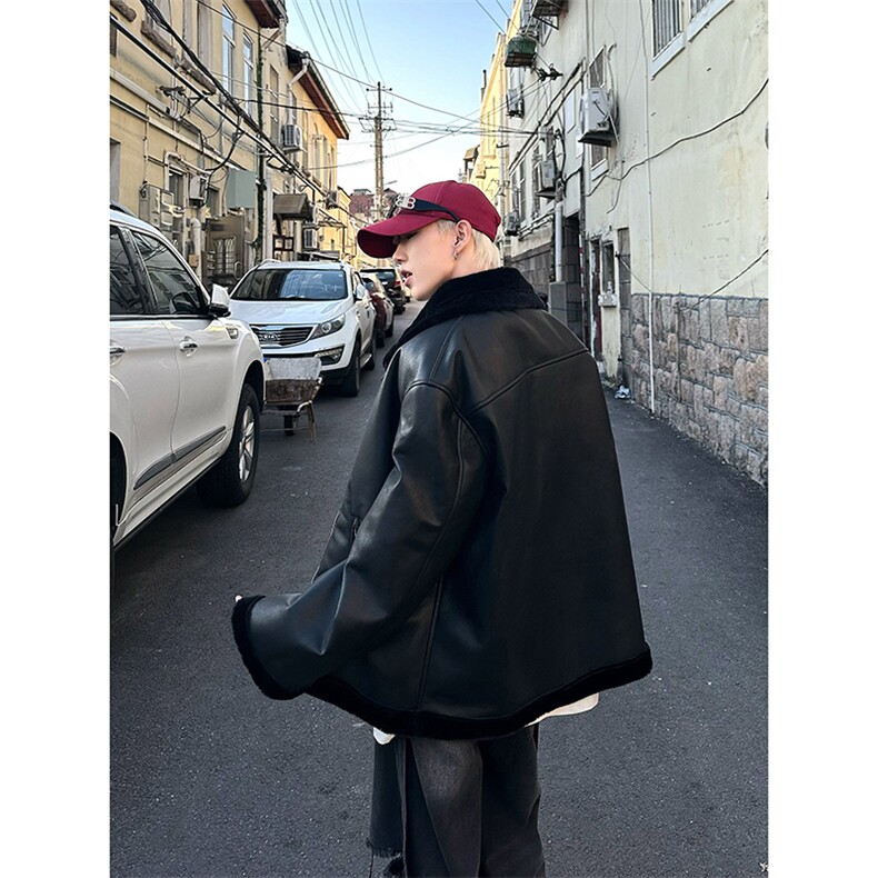 现货-美式机车棉服皮毛一体外套加绒棉衣218-7-M123-P135-控168,男装棉衣,星座218-7