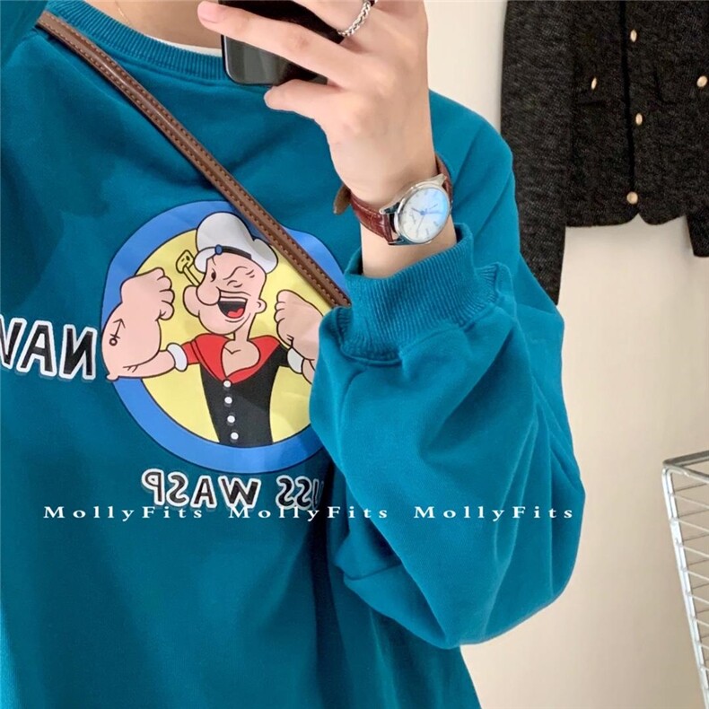 秋天怎么可以少的了卫衣呢？必须安利的。印花都是直喷的，女装卫衣/绒衫，molly fits