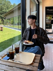 1005-1-FW035-P88控138秋季韩版复古皮夹克，男装夹克，星座1005-1
