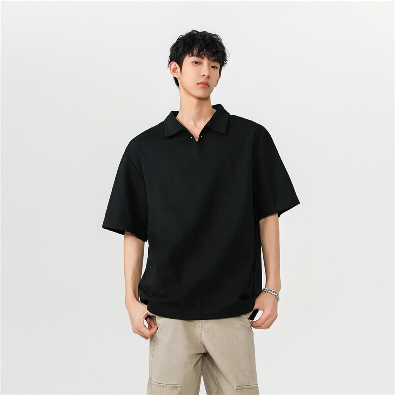 2025夏季新款金属扣纯色POLO衫PL2780-特批35控58,男装Polo衫,电商A072