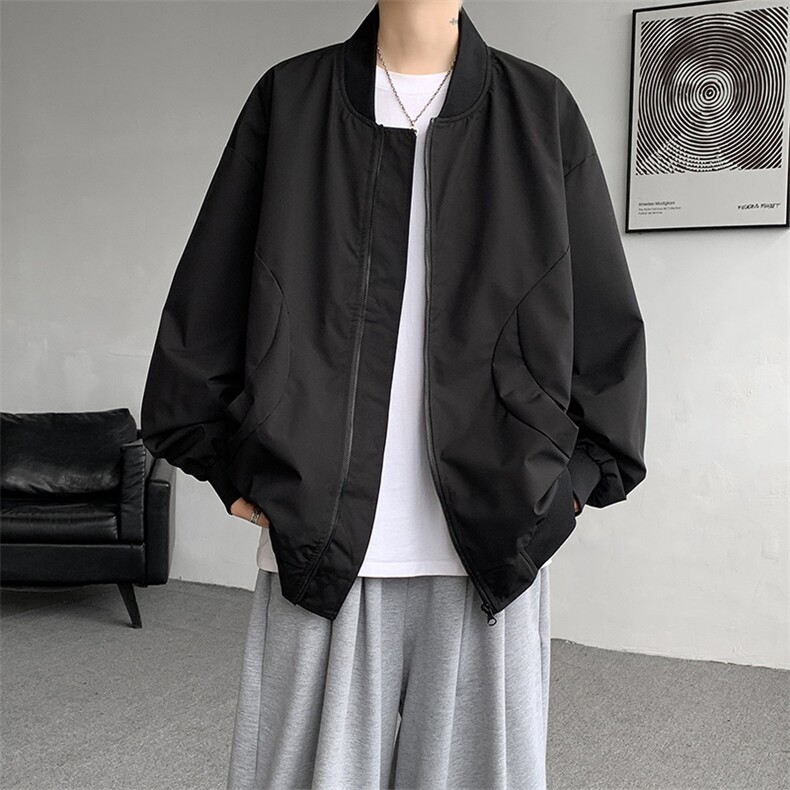 M-8XL棒球服男款春秋特大码加肥加大男装飞行员夹克外套JK001P65,男装夹克,电商B312