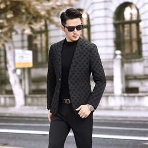 新款男装便西潮流秋冬西装男士植绒西服外套763P170图片