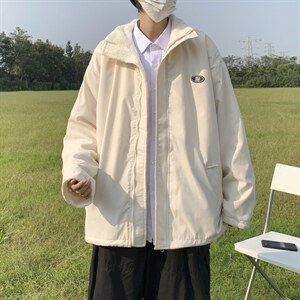 2021新款双面穿羊羔衣潮流外套秋季青年学生上衣服 W1986-P70图片