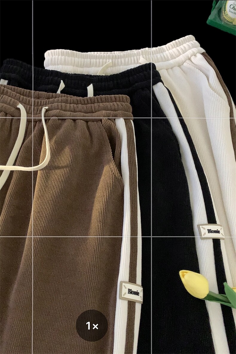 现货主推高品质港风休闲裤男裤子阔腿裤416B-1-KL722-P50限68,男装休闲裤,星座416B-1