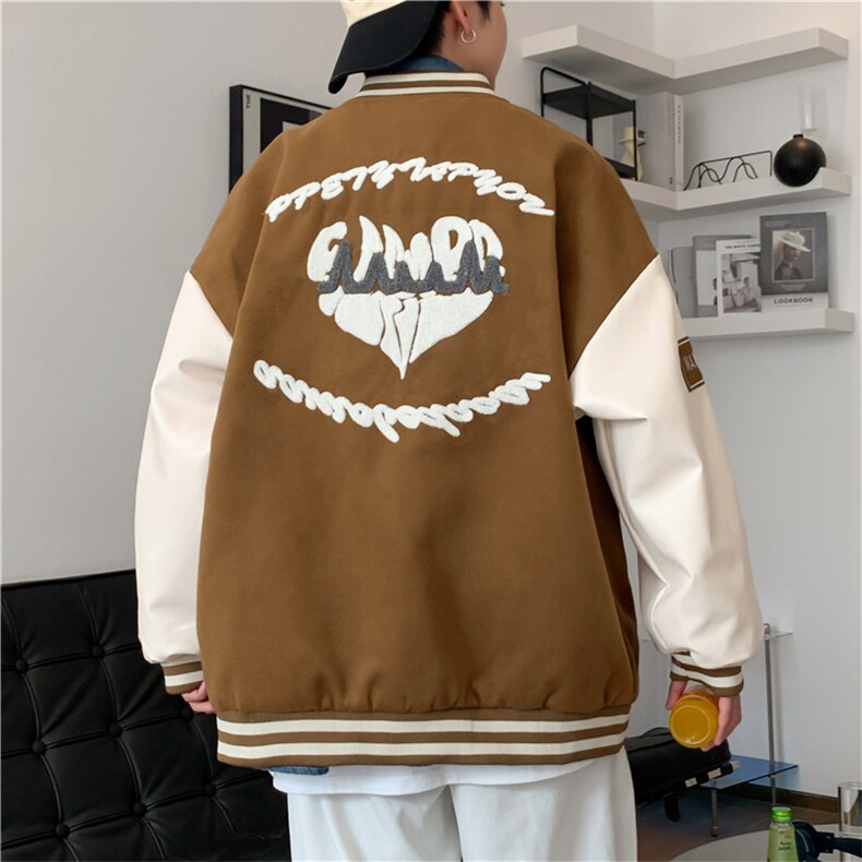 vintage棒球服男春秋季夹克新款ins潮牌美式宽松拼接外套8710-P72,男装夹克,星座1008