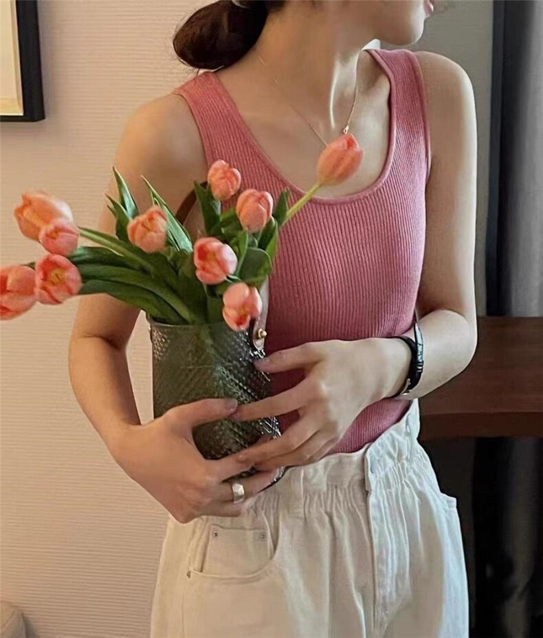 时尚单品针织背心，女装背心吊带，DAP