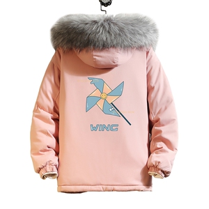 MM48112-P130 冬季大毛领衣男士大码加厚袄男服 砖墙图片