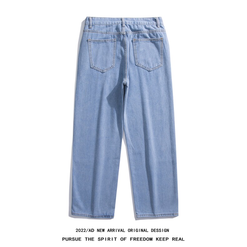 k795-P50-M-5XL白底得物美式牛仔裤大码长裤阔腿,男装牛仔裤,星座103A
