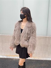 冬季新款珍珠狐狸毛外套，其它，邱小姐