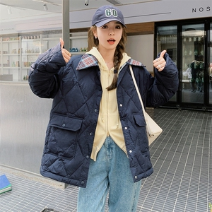 【新款首-发】90%新标白鸭绒羽绒服韩版拼接加厚外套女装图片