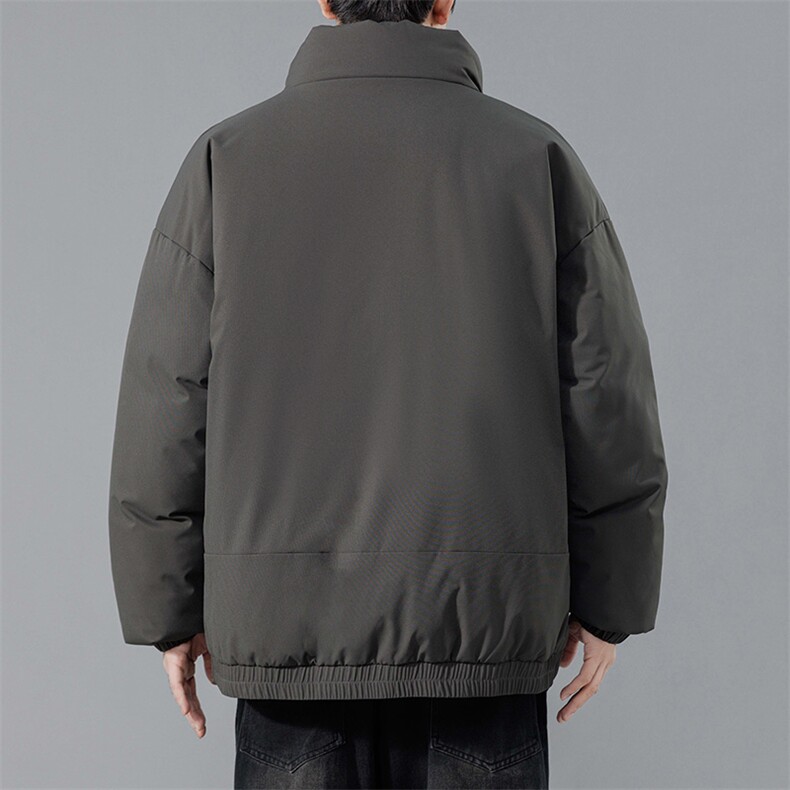 现货美式高街休闲夹克冬季立领纯色三防户外工装加厚棉服外套,男装夹克,电商A486