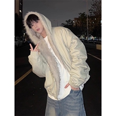座山雕毛领棉衣加绒加厚连帽外套MY294特P103，男装棉衣，星座908-1