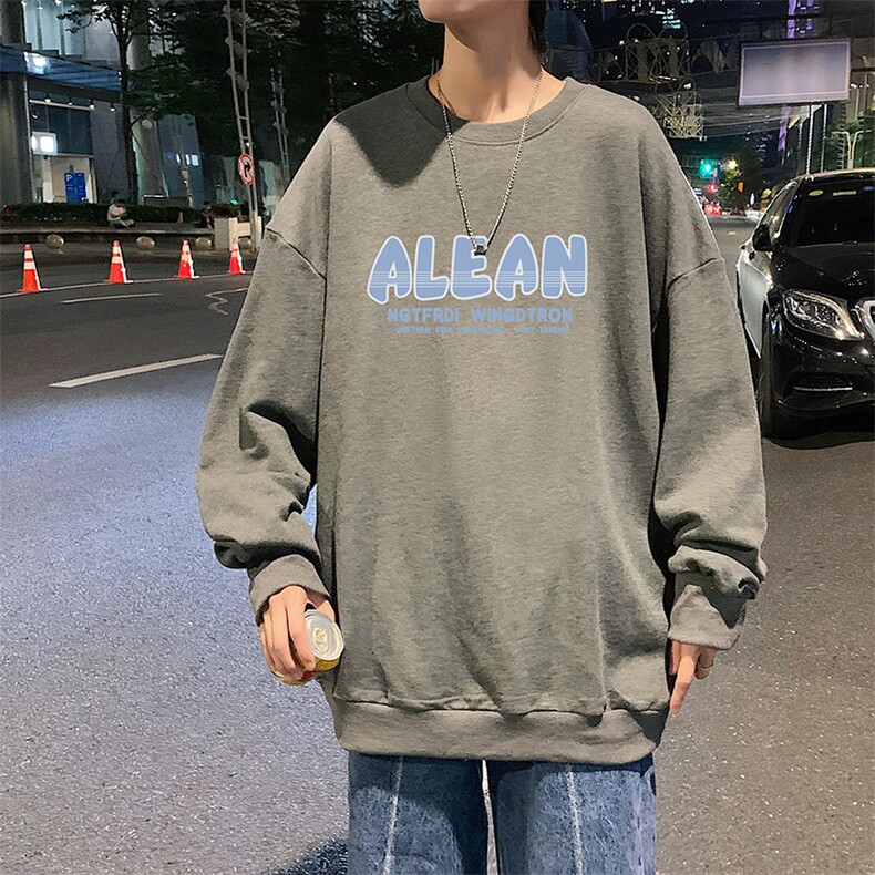 S6291-P28秋季圆领卫衣男大码韩版宽松长袖外套,男装卫衣,电商A040