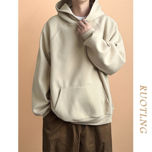 2024潮牌连帽套头卫衣外套男宽松休闲百搭卫衣加厚AW2482-P75,春季卫衣搭配什么外套好看图片