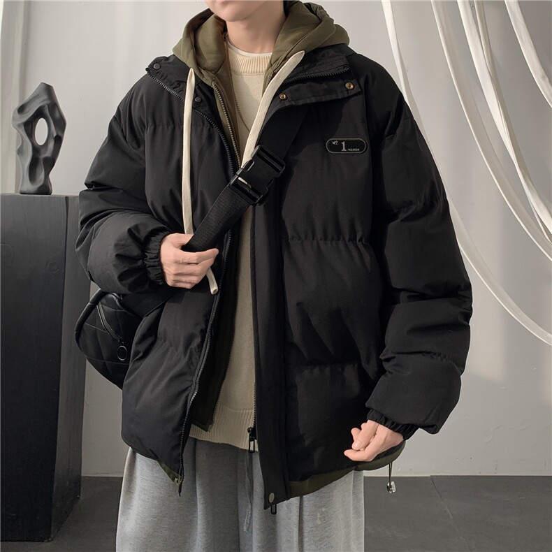 S820-P80美式新款宽松百搭假两件保暖棉衣情侣羽绒服，男装羽绒服，星座617A-2