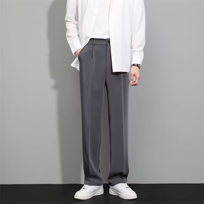 GX5004P45日系港风加大码8XL免烫宽松半松紧垂坠抗皱商务休闲裤,男装休闲裤,星座1108-5
