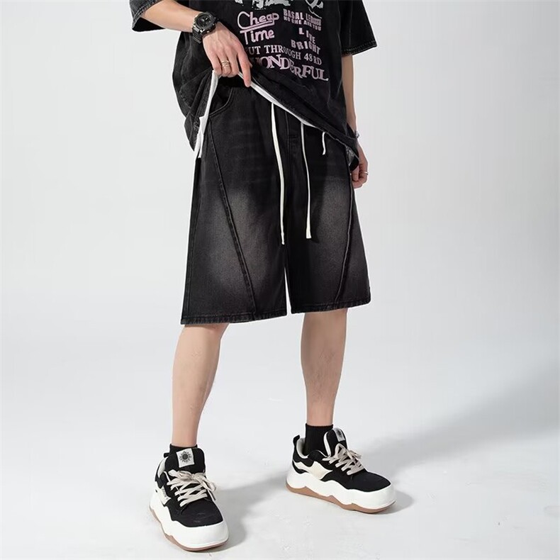 夏季男短裤男潮流时尚五分裤夏季牛仔短裤D128-P43图片