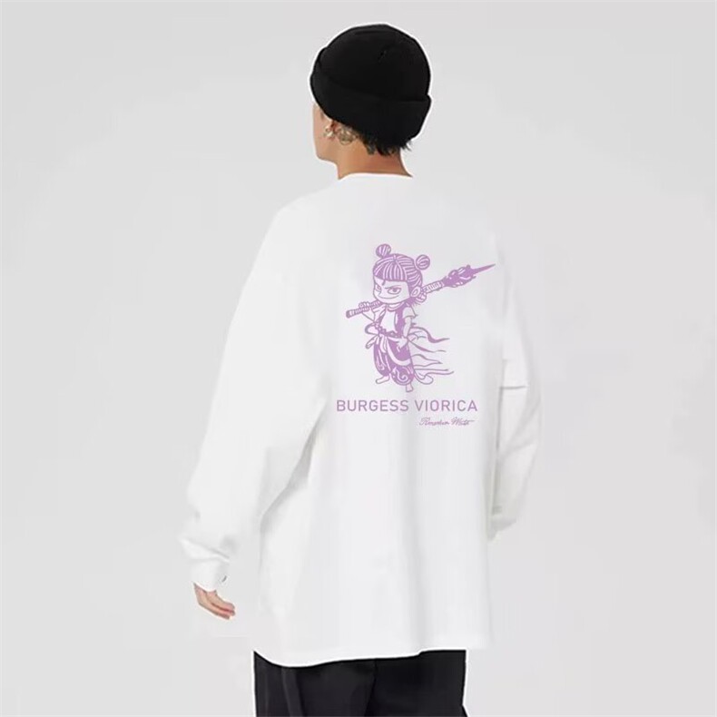 时尚青少年运动卫衣男2025年春秋季新款圆领长袖男士休闲上衣刺绣图片