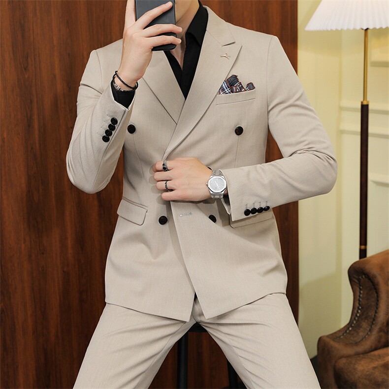 品质西服套装男两件套韩版修身商务休闲西装婚礼西装KTZ803-P245,男装西服套装,星座1105-3